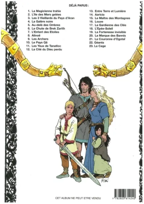 Verso de l'album Thorgal Tome 12 La Cité du Dieu perdu