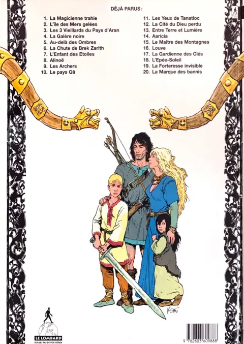 Verso de l'album Thorgal Tome 18 L'Epée-Soleil