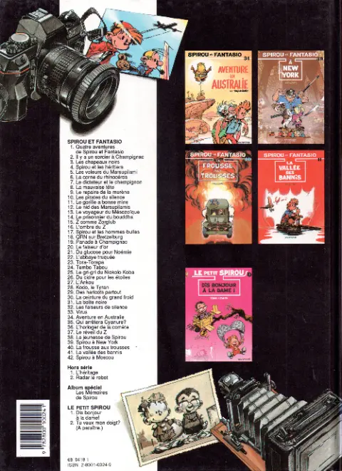 Verso de l'album Spirou et Fantasio Tome 22 L'abbaye truquée