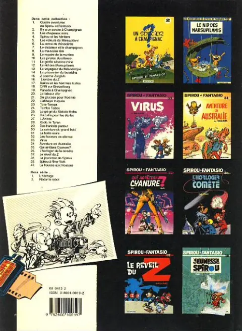 Verso de l'album Spirou et Fantasio Tome 17 Spirou et les hommes-bulles