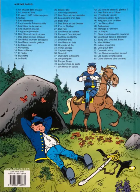Verso de l'album Les Tuniques Bleues Tome 16 Bronco Benny