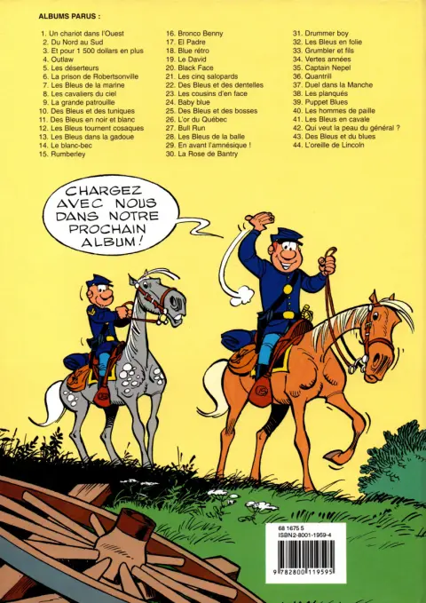 Verso de l'album Les Tuniques Bleues Tome 34 Vertes années