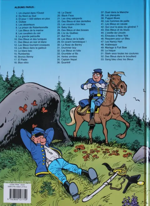 Verso de l'album Les Tuniques Bleues Tome 42 Qui veut la peau du général ?