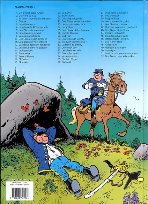 Verso de l'album Les Tuniques Bleues Tome 37 Duel dans la Manche