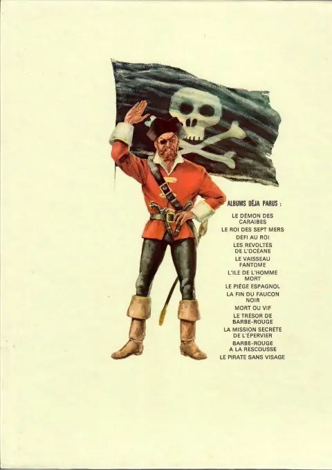 Verso de l'album Barbe-Rouge Tome 14 Le pirate sans visage