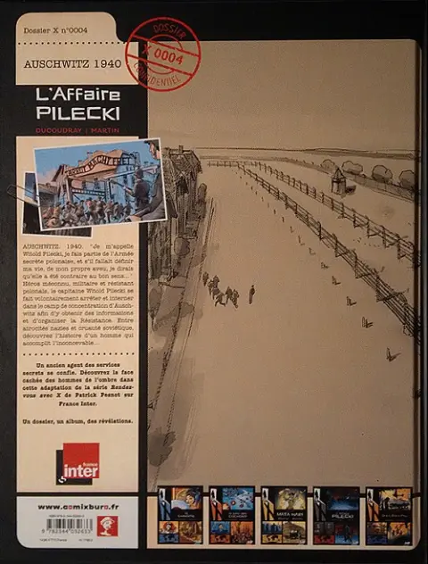 Verso de l'album Rendez-vous avec X Tome 4 Auschwitz 1940 - l'affaire pilecki