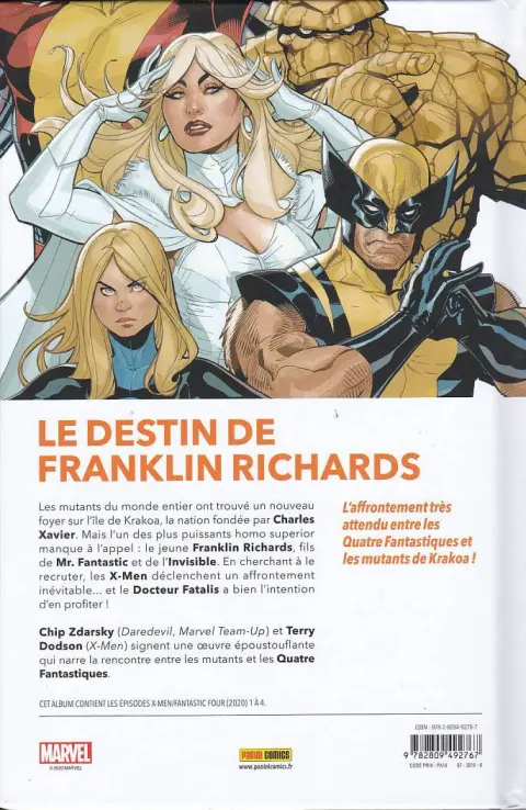 Verso de l'album X-Men + Fantastic Four : 4X