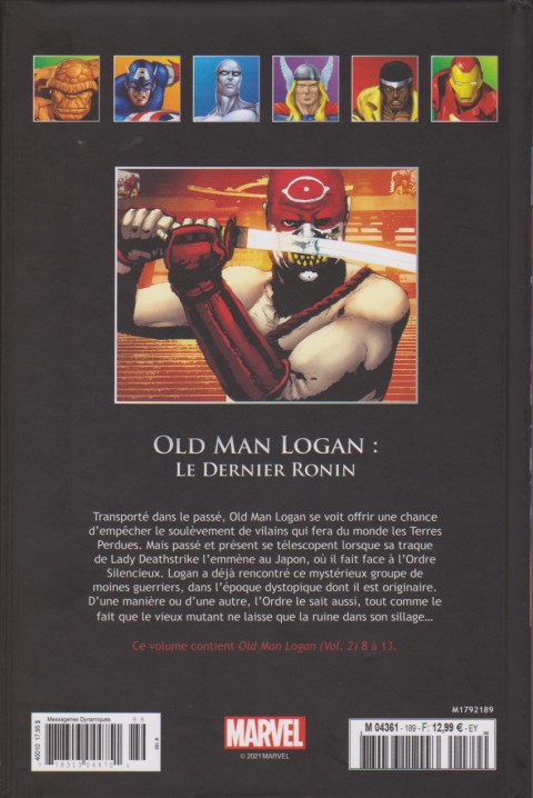 Verso de l'album Marvel Comics - La collection de référence Tome 189 Old Man Logan : Le Dernier Ronin