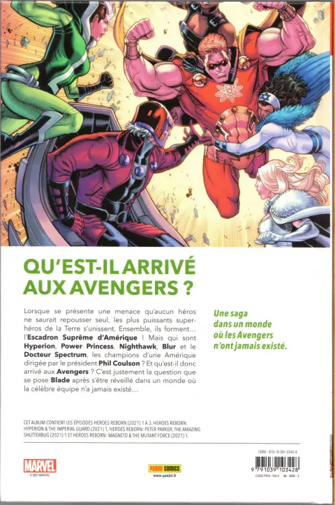Verso de l'album Heroes Reborn Volume 1/3