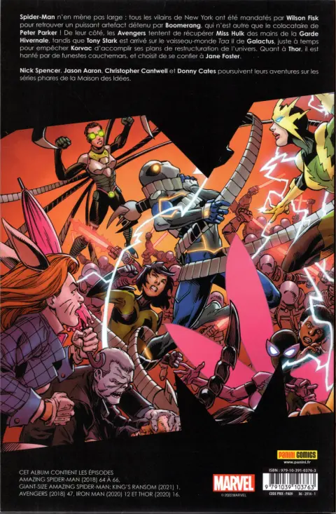 Verso de l'album Marvel Comics Tome 2
