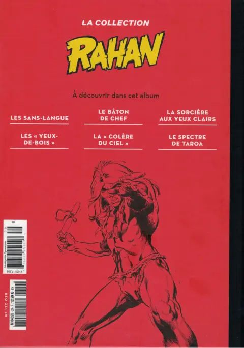 Verso de l'album Rahan La Collection (Hachette) Tome 29