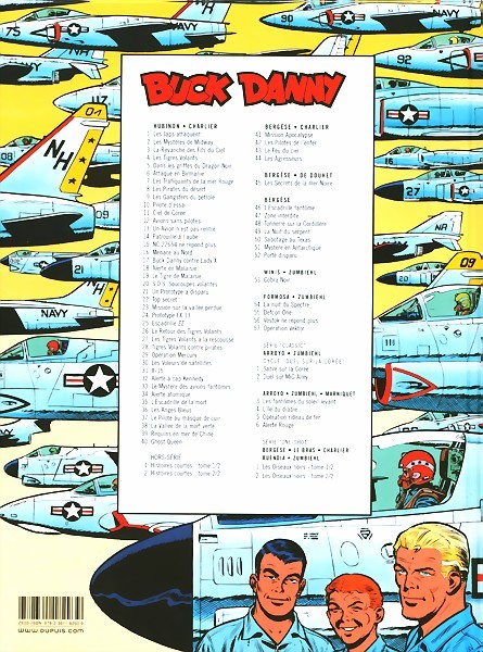 Verso de l'album Buck Danny Histoires courtes - 1968-2020