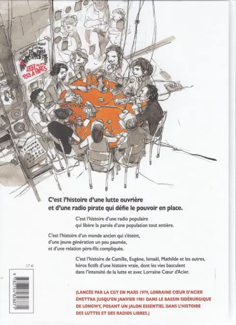 Verso de l'album Lorraine Coeur D'acier Histoire d'une radio pirate, libre et populaire (1979-1981)