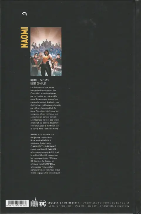 Verso de l'album Naomi Saison 1