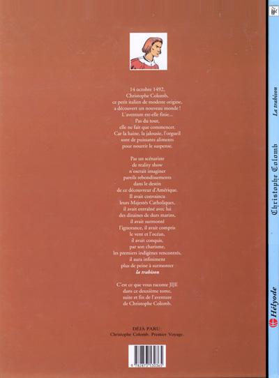 Verso de l'album Christophe Colomb Tome 2 La trahison