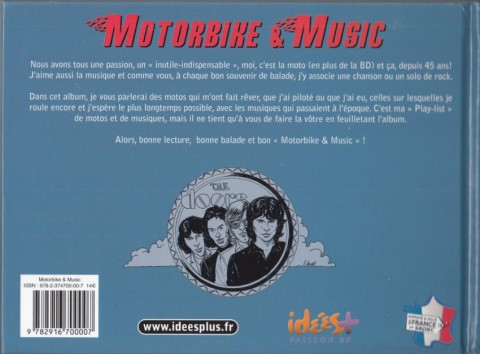 Verso de l'album Motorbike & Music