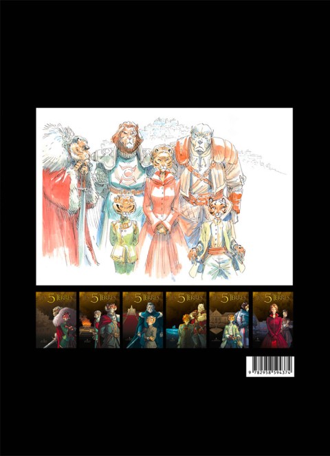 Verso de l'album Les 5 Terres Les storyboards du cycle d'Angleon