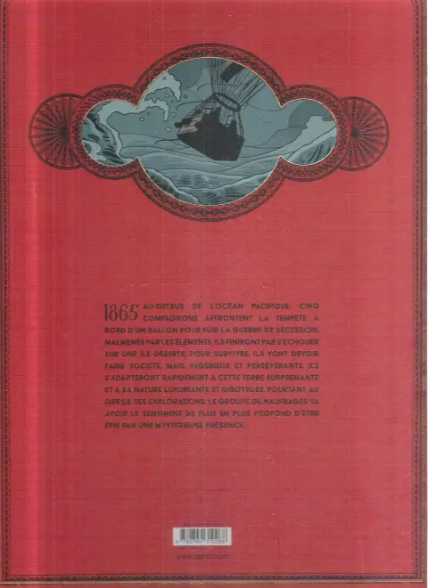 Verso de l'album L'Île mystérieuse