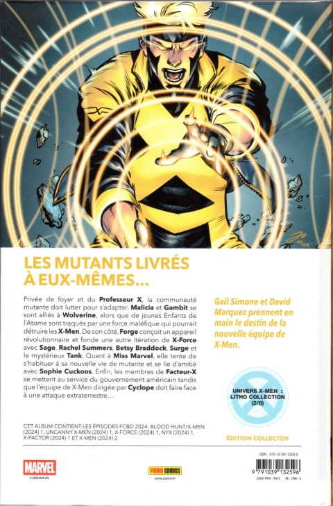 Verso de l'album X-Men 02