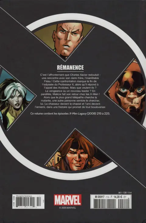 Verso de l'album X-Men - La Collection Mutante Tome 114 Rémanence