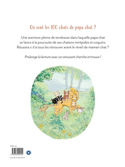 Verso de l'album Papa chat cherche ses 100 chats