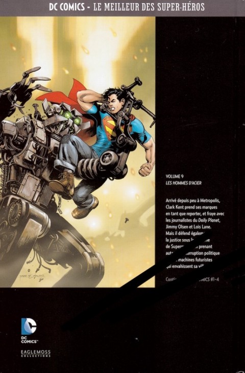 Verso de l'album DC Comics - Le Meilleur des Super-Héros Volume 9 Superman - Les Hommes d'acier