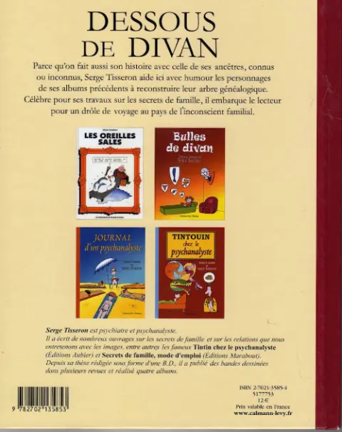 Verso de l'album Dessous de divan