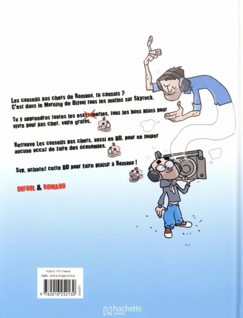 Verso de l'album Difool & Romano Tome 1 Les conseils pas chers