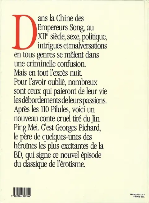 Verso de l'album Les 110 pilules Tome 2 La fleur du lotus