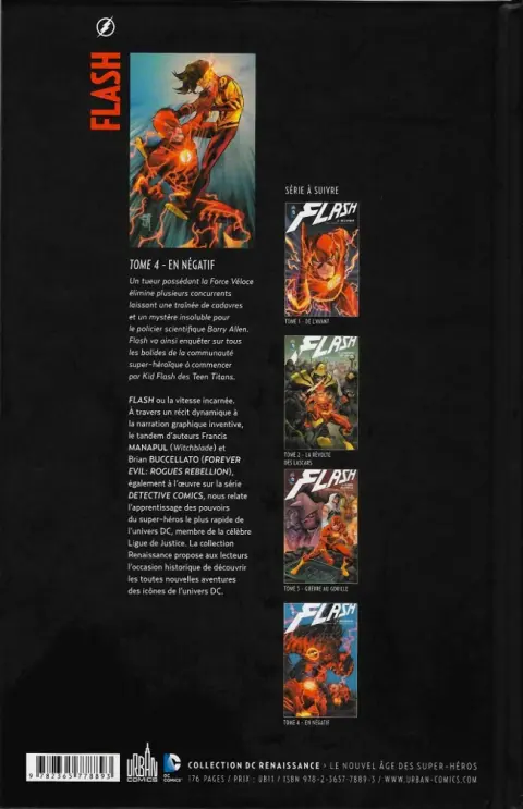 Verso de l'album Flash Tome 4 En négatif