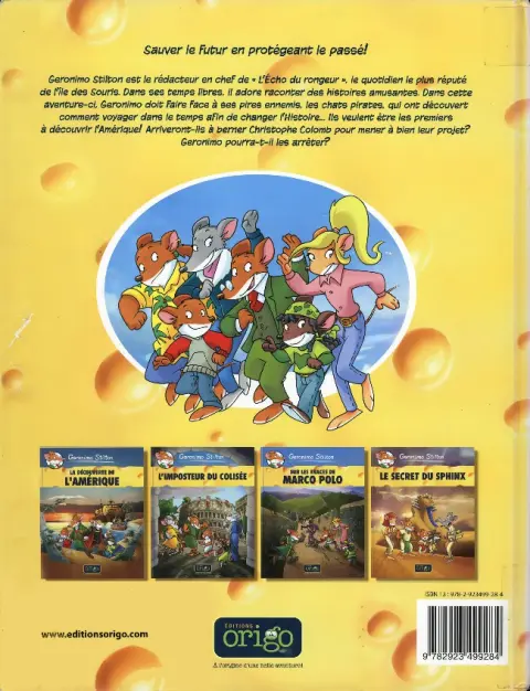 Verso de l'album Geronimo Stilton Tome 1 La découverte de l'Amérique