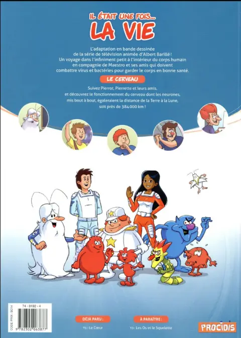 Verso de l'album Il était une fois... la vie Tome 2 Le cerveau