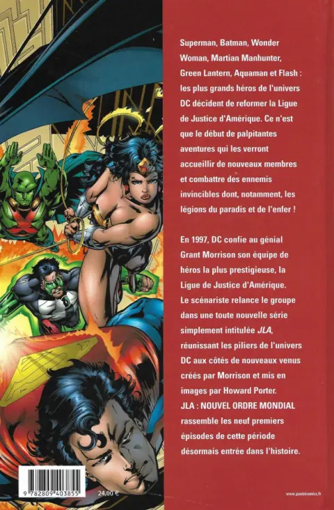 Verso de l'album JLA Tome 1 Nouvel ordre mondial