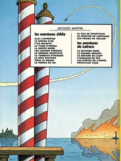 Verso de l'album Lefranc Tome 6 Opération Thor