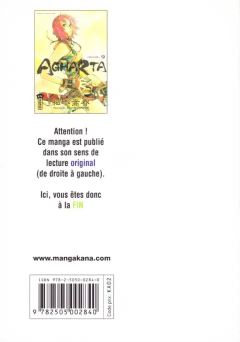 Verso de l'album Agharta Volume 9