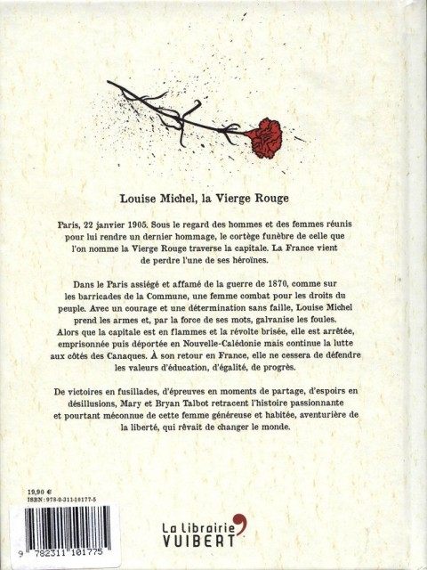 Verso de l'album Louise Michel, la vierge rouge