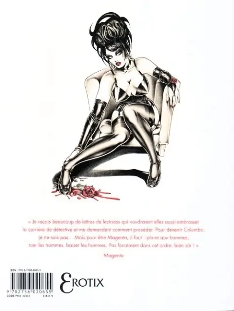 Verso de l'album Magenta Tome 1 Détective dépravée