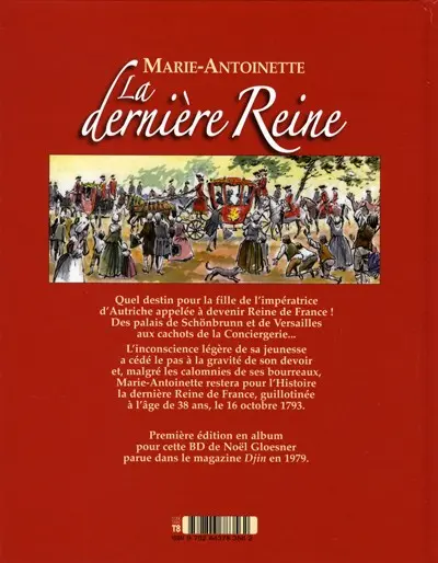 Verso de l'album Marie-Antoinette La dernière reine