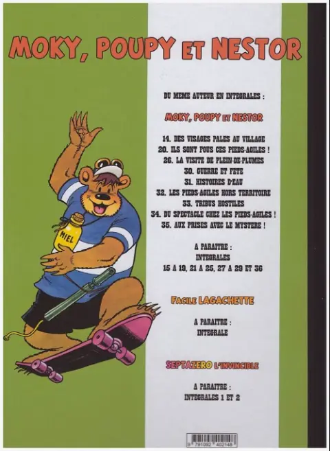 Verso de l'album Moky, Poupy et Nestor Tome 26 La visite de plein-de-plumes