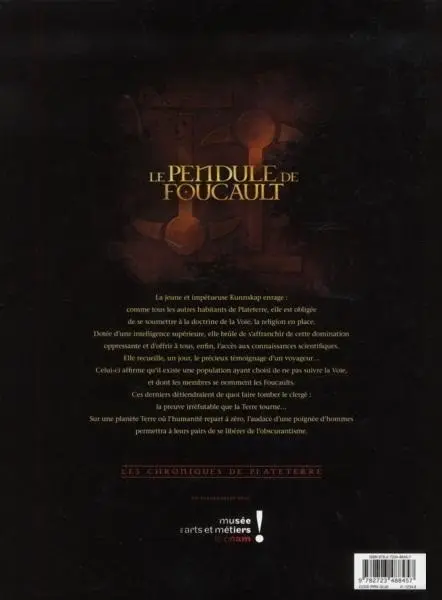 Verso de l'album Le Pendule de Foucault