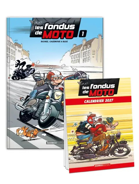 Les fondus de moto Tome 1 calendrier 2027 offert