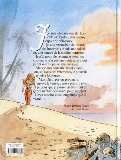 Verso de l'album Robinsonne La Naufragée