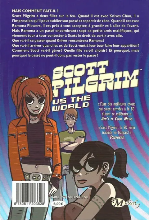 Verso de l'album Scott Pilgrim Tome 2 Scott Pilgrim VS the World