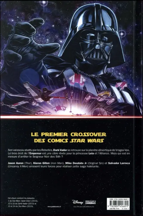 Verso de l'album Star Wars - Vador Abattu