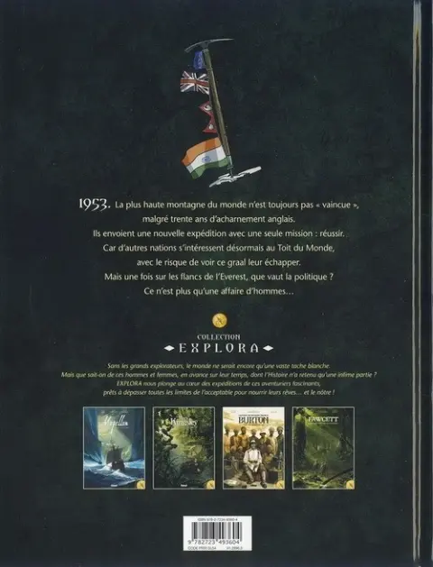 Verso de l'album Tenzing Sur le toit du monde avec Edmund Hillary