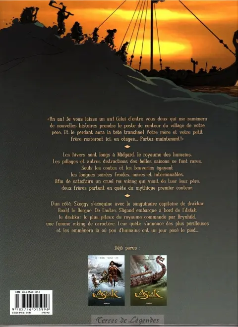 Verso de l'album Aslak Tome 1 L'Œil du monde