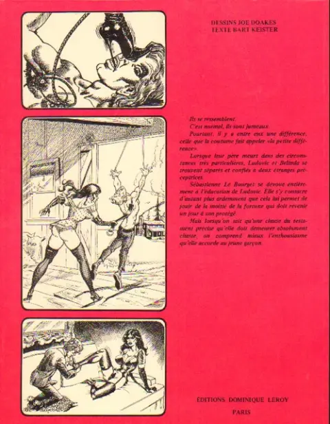 Verso de l'album Les aventures de Ludovic et Belinda Tome 1 Ludovic exilé