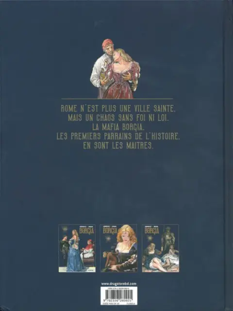 Verso de l'album Borgia Tome II Le pouvoir et l'inceste