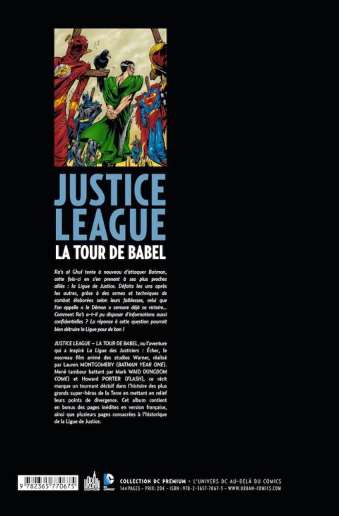 Verso de l'album JLA Tome 1 La Tour de Babel