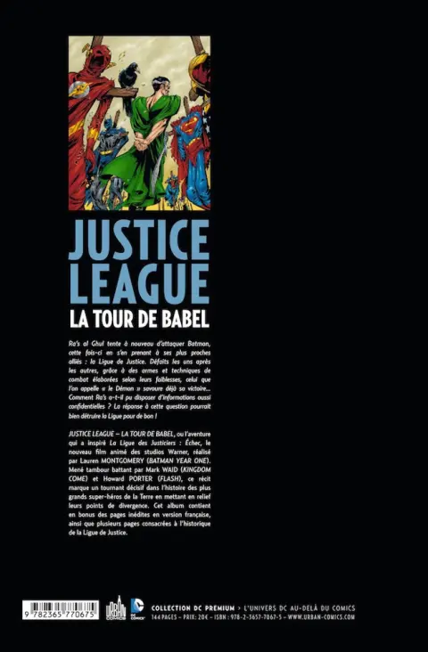 Verso de l'album JLA Tome 1 La Tour de Babel